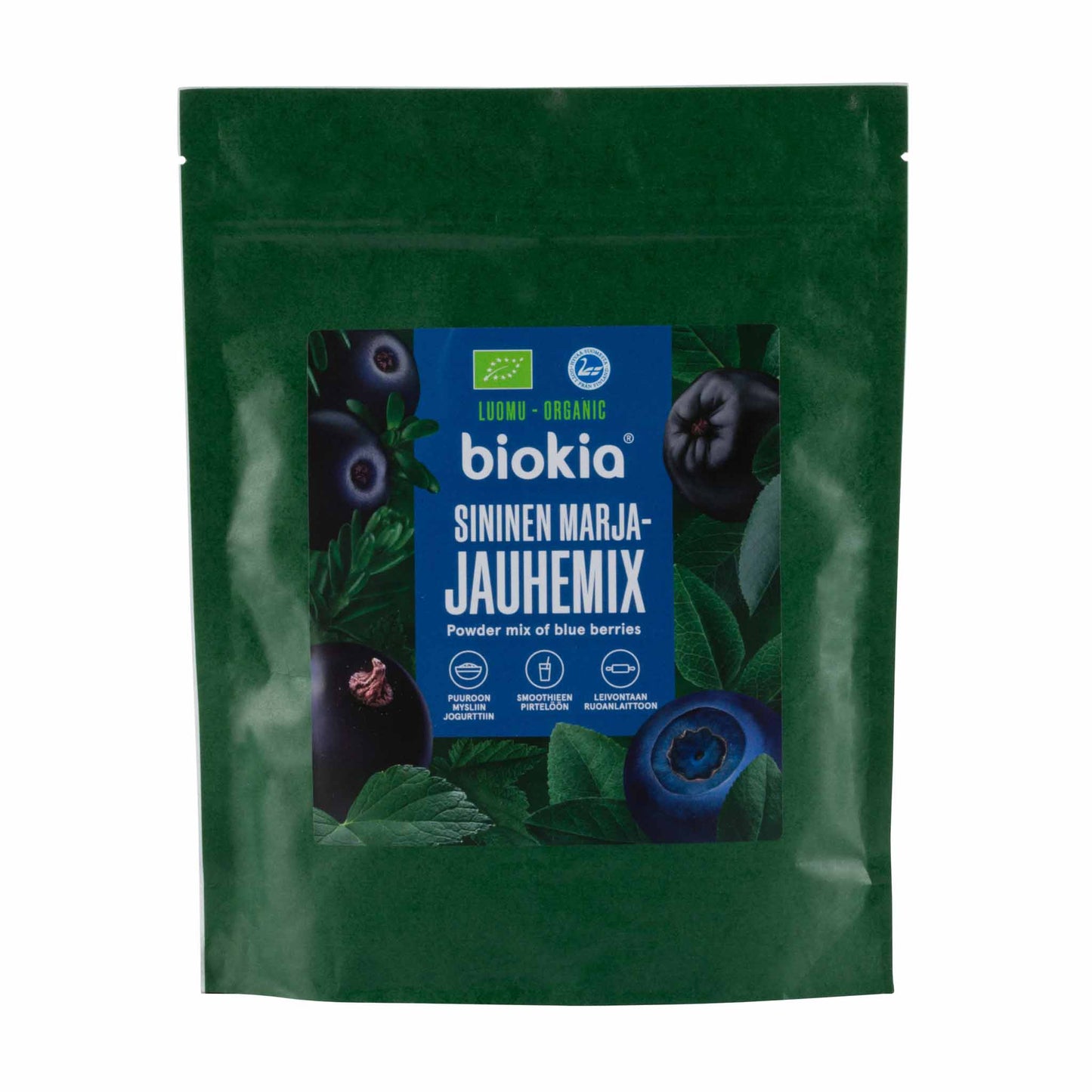 Biokia biologische wilde bessen poeder mix blauw 150g