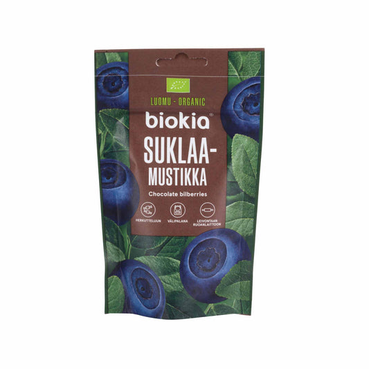 Biokia biologische chocolade wilde bosbessen 75g