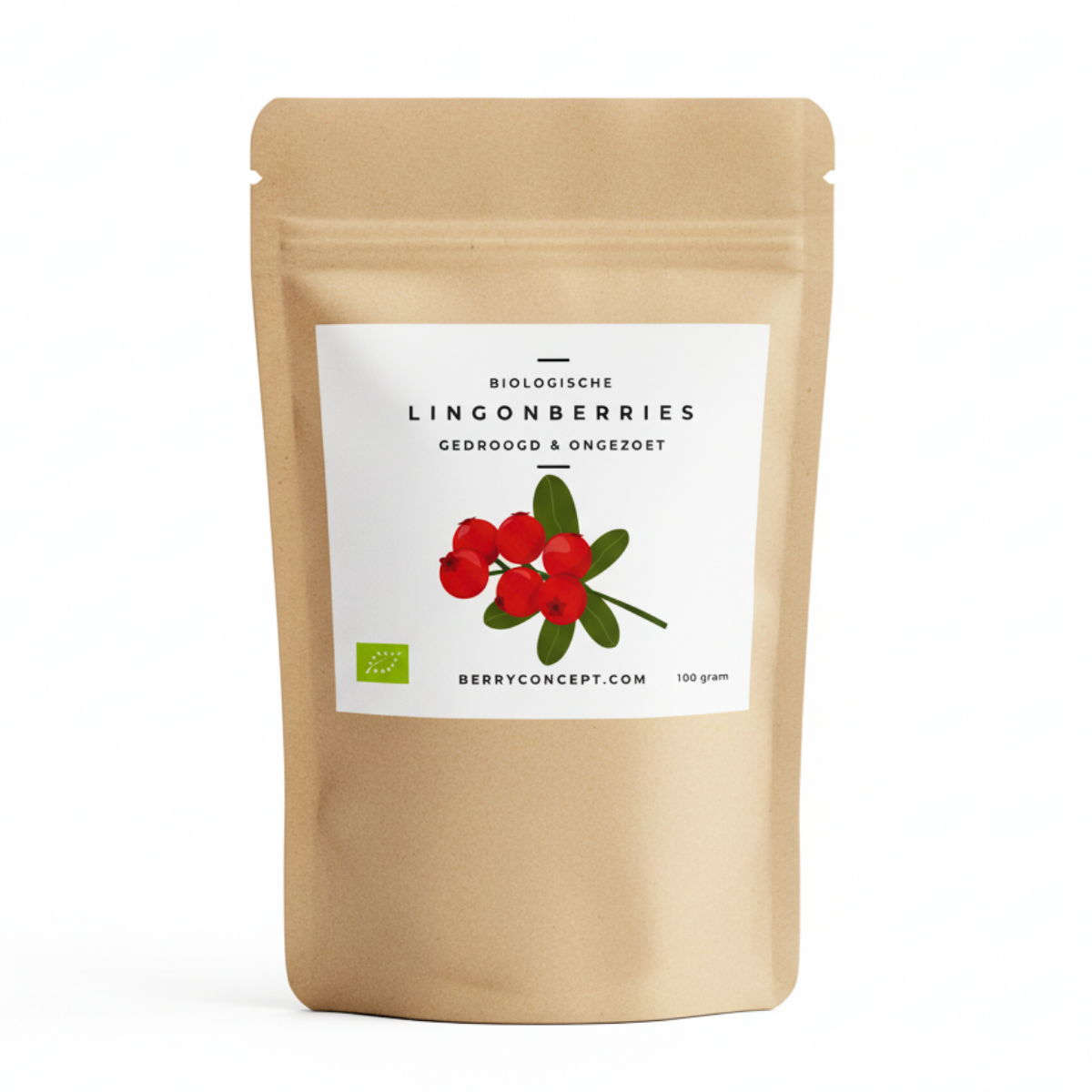 Biologische wilde lingonberries - gedroogd & ongezoet 100g