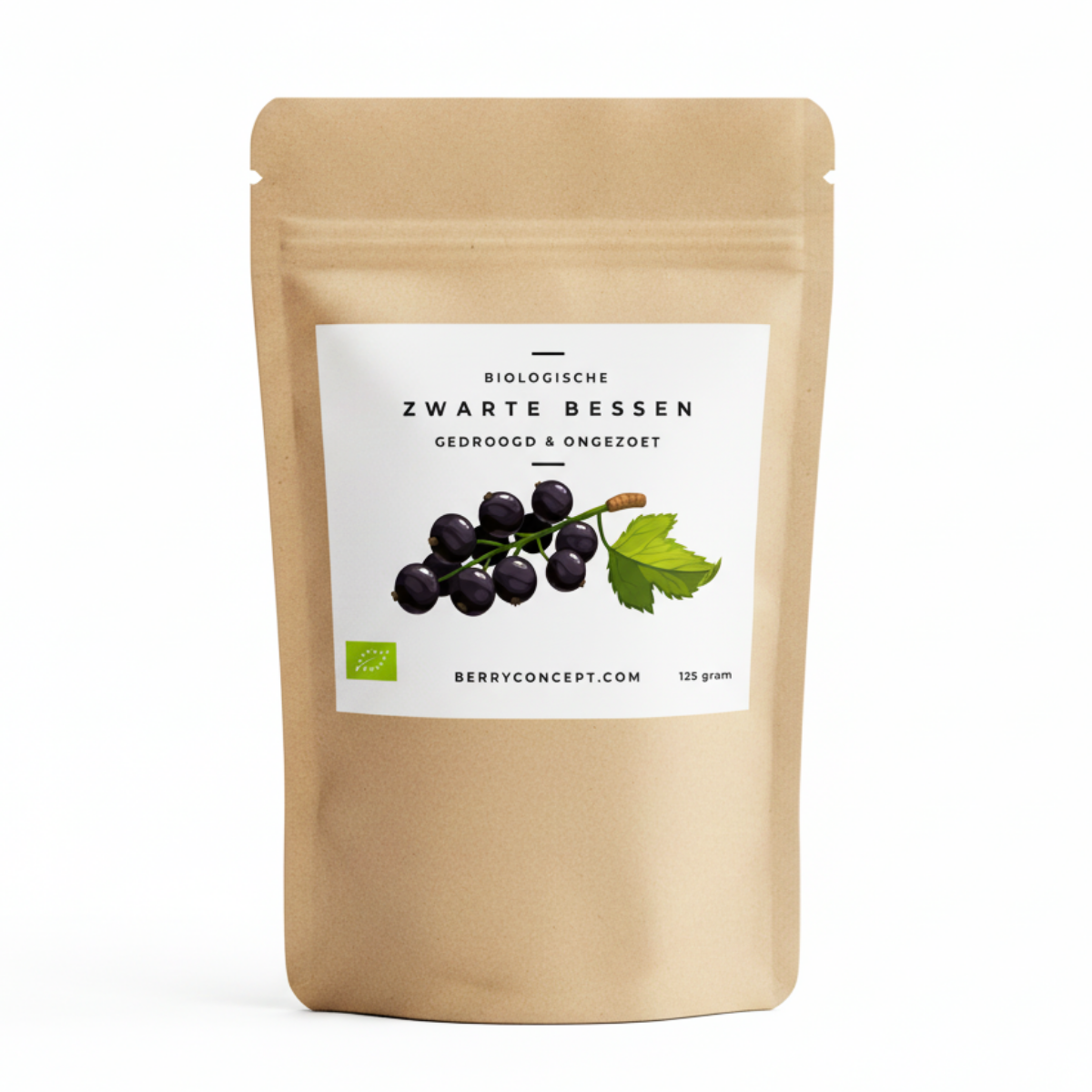 Biologische zwarte bessen - gedroogd & ongezoet 125g