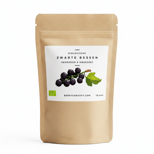 Biologische zwarte bessen - gedroogd & ongezoet 125g