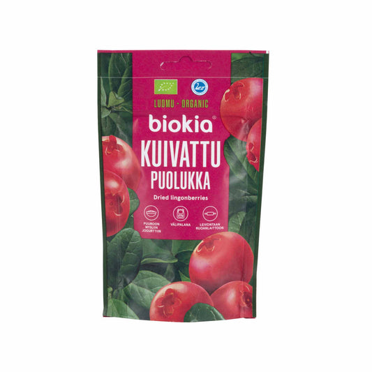 Biokia gedroogde biologische lingonberries 50g